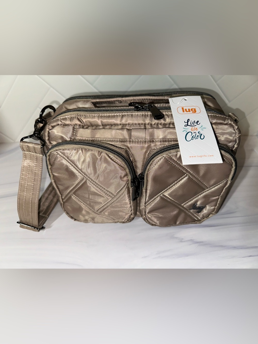 Lug Rider crossbody Sand Taupe NEW